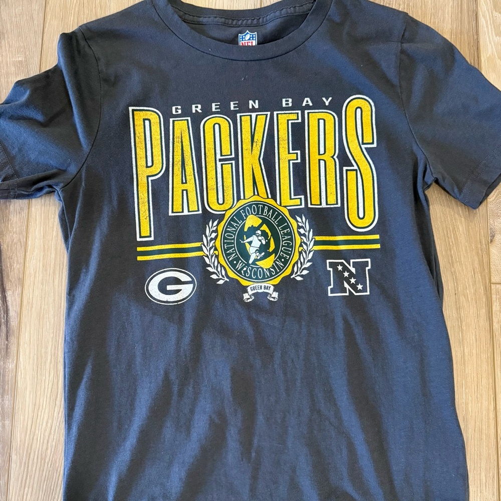 Boys NFL Green Bay Packers Kids T-Shirt - Dark Gray size 9/10